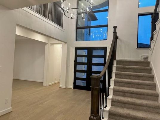 Chandelier, Interior, Wood Texture Flooring