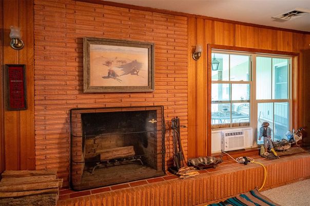 Fireplace, Interior, Wooden Walls