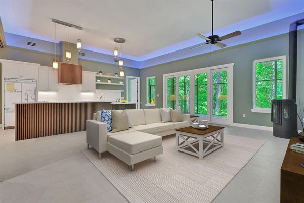 Interior, Kitchen, Living room, Pendant Lights