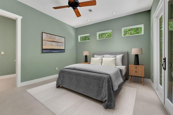 Bedroom, Interior, Recessed Lighting