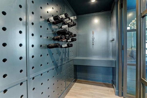 Interior, Recessed Lighting, Wine Storage, Wood Texture Flooring