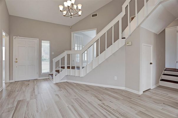 Chandelier, Interior, Wood Texture Flooring