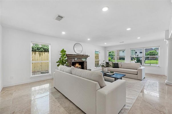 Fireplace, Interior, Living room, Recessed Lighting