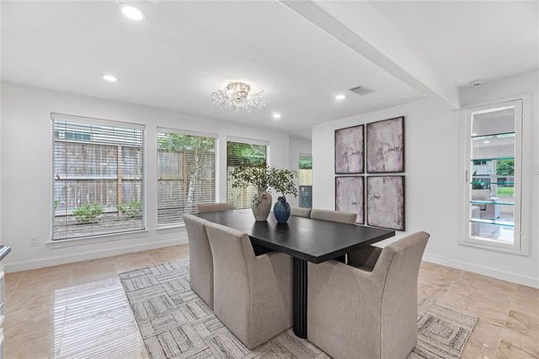 Dining room, Interior, Recessed Lighting