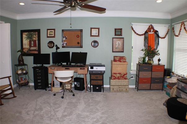 Home Office, Interior, Recessed Lighting