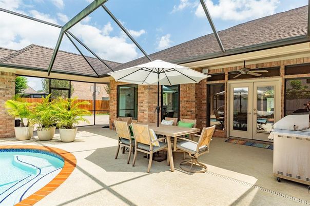 Dining room, Glass Ceilings, Interior, Pool, Stone Walls, Sun Room