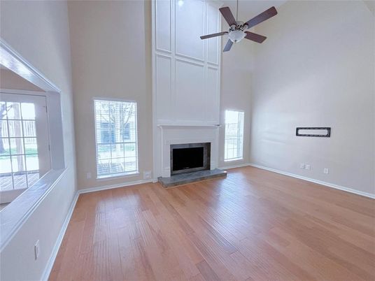 Empty room, Fireplace, Interior, Wood Texture Flooring