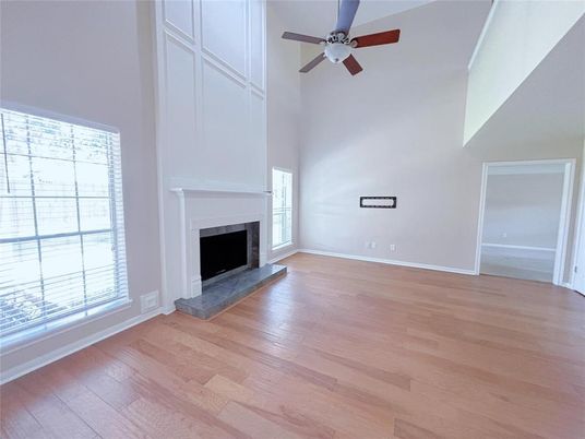 Empty room, Fireplace, Interior, Wood Texture Flooring