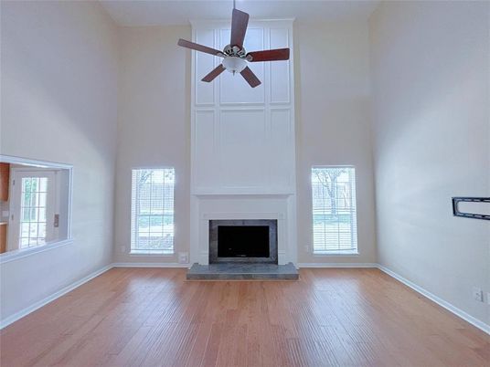 Empty room, Fireplace, Interior, Wood Texture Flooring