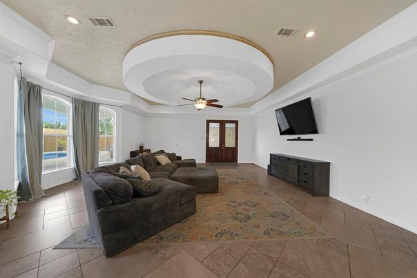 Interior, Living room, Recessed Lighting