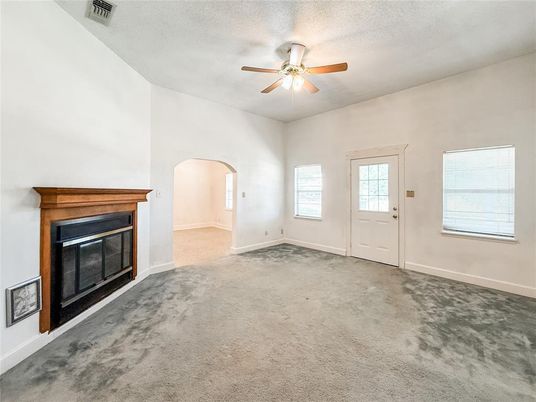 Empty room, Fireplace, Interior