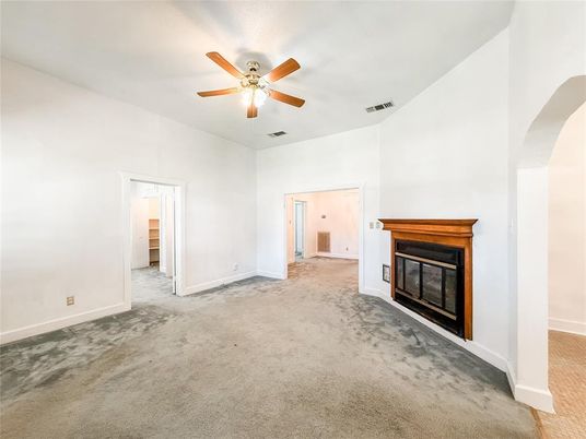 Empty room, Fireplace, Interior