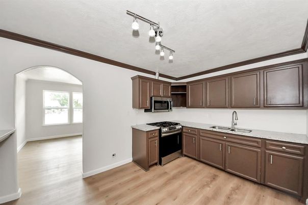 Interior, Kitchen, Wood Texture Flooring