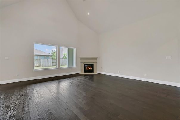 Empty room, Fireplace, Interior, Wood Texture Flooring