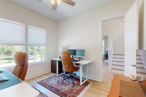 Home Office, Interior, Wood Texture Flooring