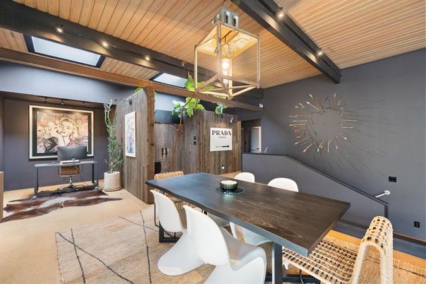 Dining room, Interior, Wooden Ceilings