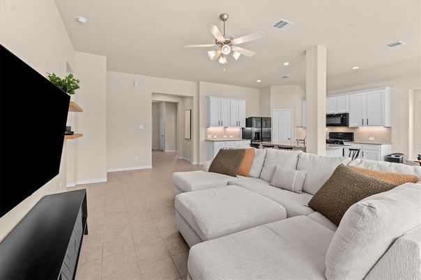 Interior, Kitchen, Living room, Recessed Lighting, Stainless Steel Appliances