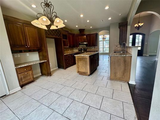 Chandelier, Interior, Kitchen, Recessed Lighting