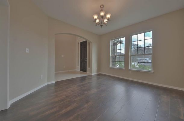 Chandelier, Empty room, Interior, Wood Texture Flooring