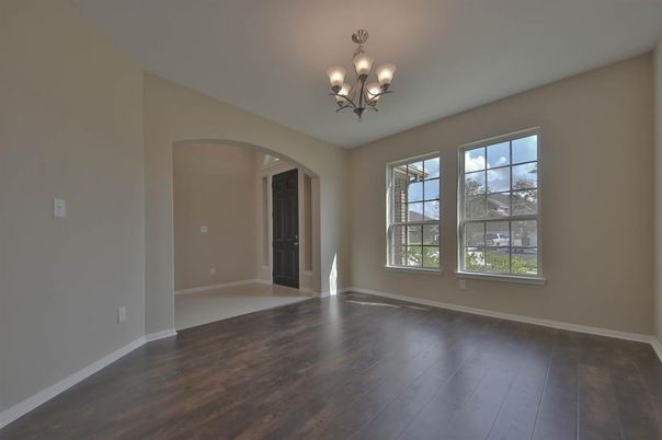 Chandelier, Empty room, Interior, Wood Texture Flooring