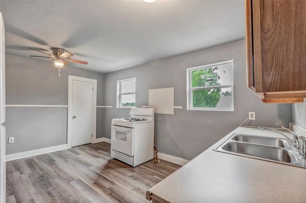 Interior, Kitchen, Wood Texture Flooring