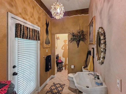 Bathroom, Chandelier, Interior