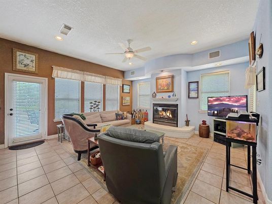 Fireplace, Interior, Living room, Recessed Lighting
