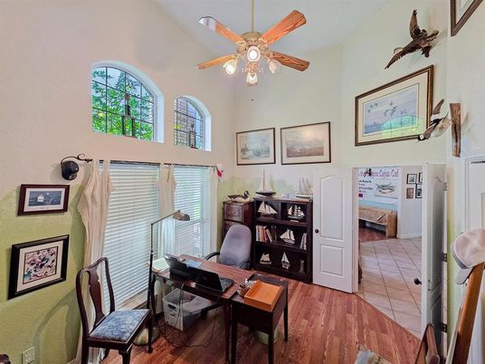 Home Office, Interior, Wood Texture Flooring