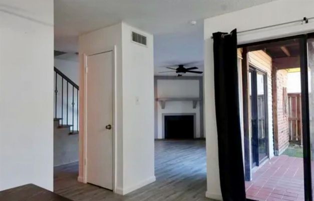 Fireplace, Interior, Wood Texture Flooring