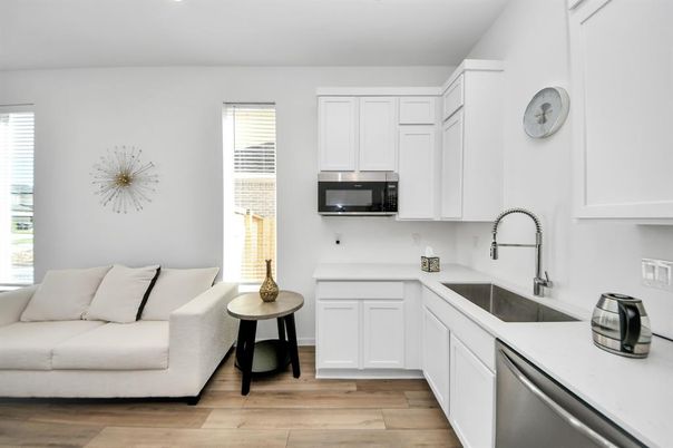 Interior, Kitchen, Living room, Wood Texture Flooring