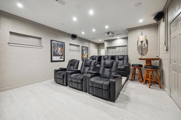 Home Theatre Room, Interior, Recessed Lighting, Theatre Room