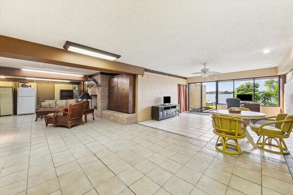 Interior, Living room, Recessed Lighting, Stone Walls