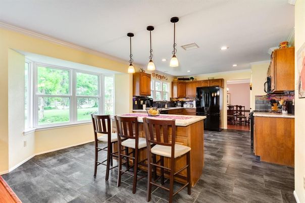 Dining room, Interior, Kitchen, Pendant Lights, Recessed Lighting