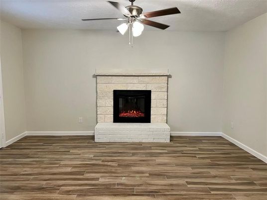 Empty room, Fireplace, Interior, Wood Texture Flooring