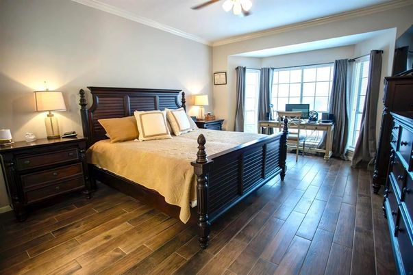 Bedroom, Interior, Wood Texture Flooring