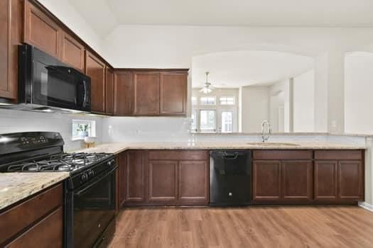 Interior, Kitchen, Wood Texture Flooring