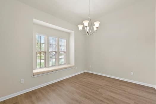Chandelier, Empty room, Interior, Wood Texture Flooring