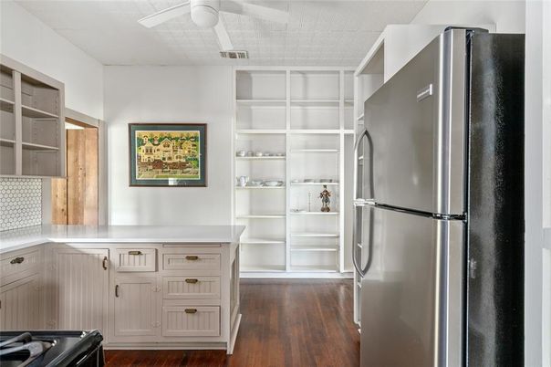 Interior, Kitchen, Wood Texture Flooring