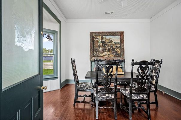 Dining room, Interior, Wood Texture Flooring