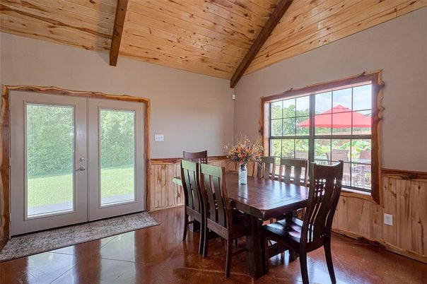 Dining room, Interior, Wooden Beams, Wooden Ceilings