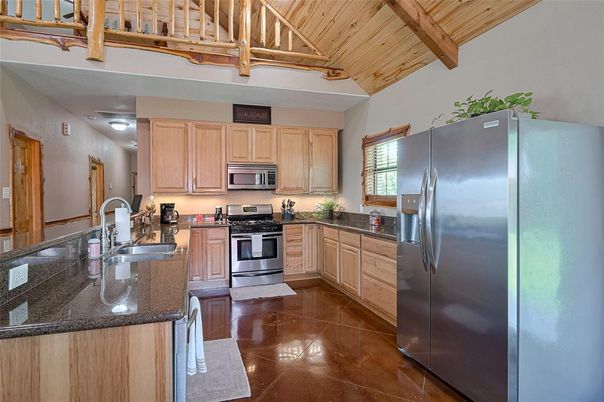 Interior, Kitchen, Stainless Steel Appliances, Wooden Beams, Wooden Ceilings