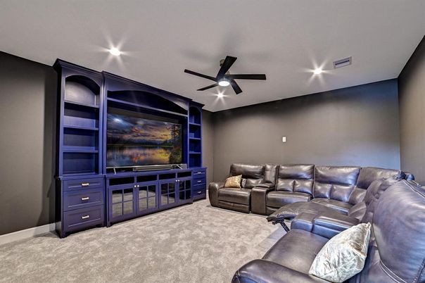 Home Theatre Room, Interior, Living room, Recessed Lighting
