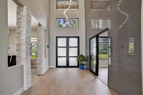 Interior, Pendant Lights, Wood Texture Flooring