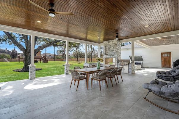 Backyard, Exterior, Fireplace