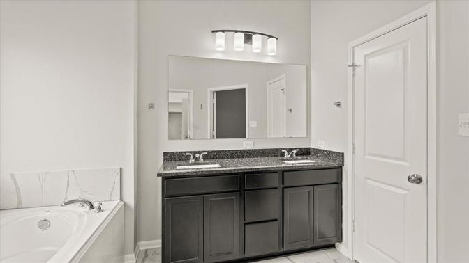 Bathroom, Dual Sink Vanities, Interior, Marble