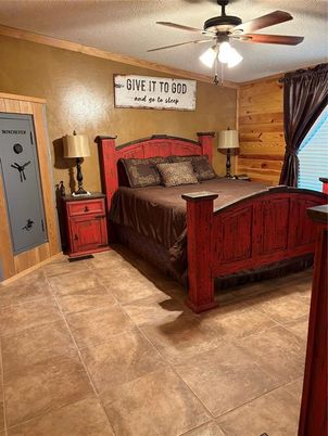 Bedroom, Interior, Wooden Walls