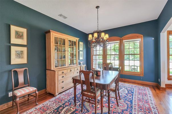 Chandelier, Dining room, Interior, Wood Texture Flooring