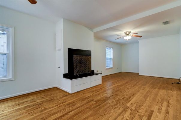 Empty room, Fireplace, Interior, Wood Texture Flooring