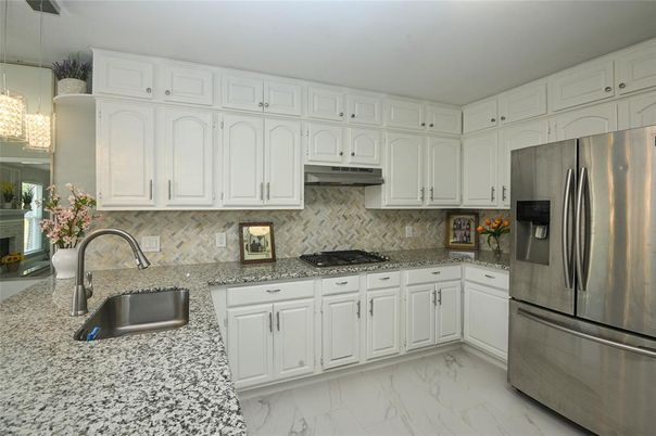 Interior, Kitchen, Marble, Pendant Lights