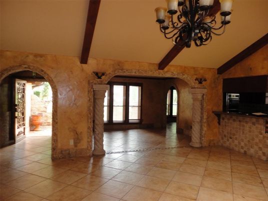 Chandelier, Interior, Wooden Beams